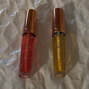 L.A. Colors Lip Oil Duo — Red & Yellow Gloss Set